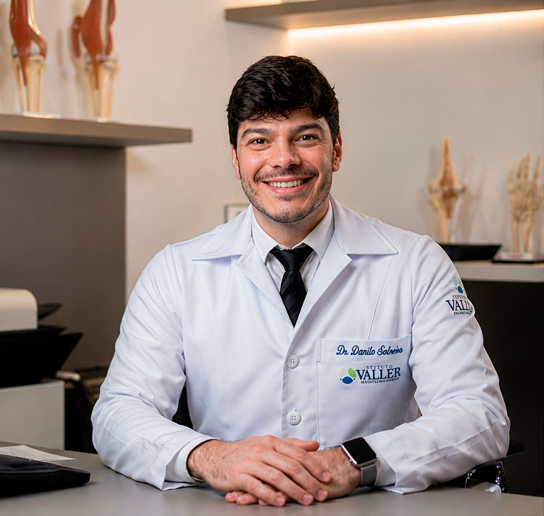 Dr. Danilo Sobreira Neto no consultório do Instituto Valler