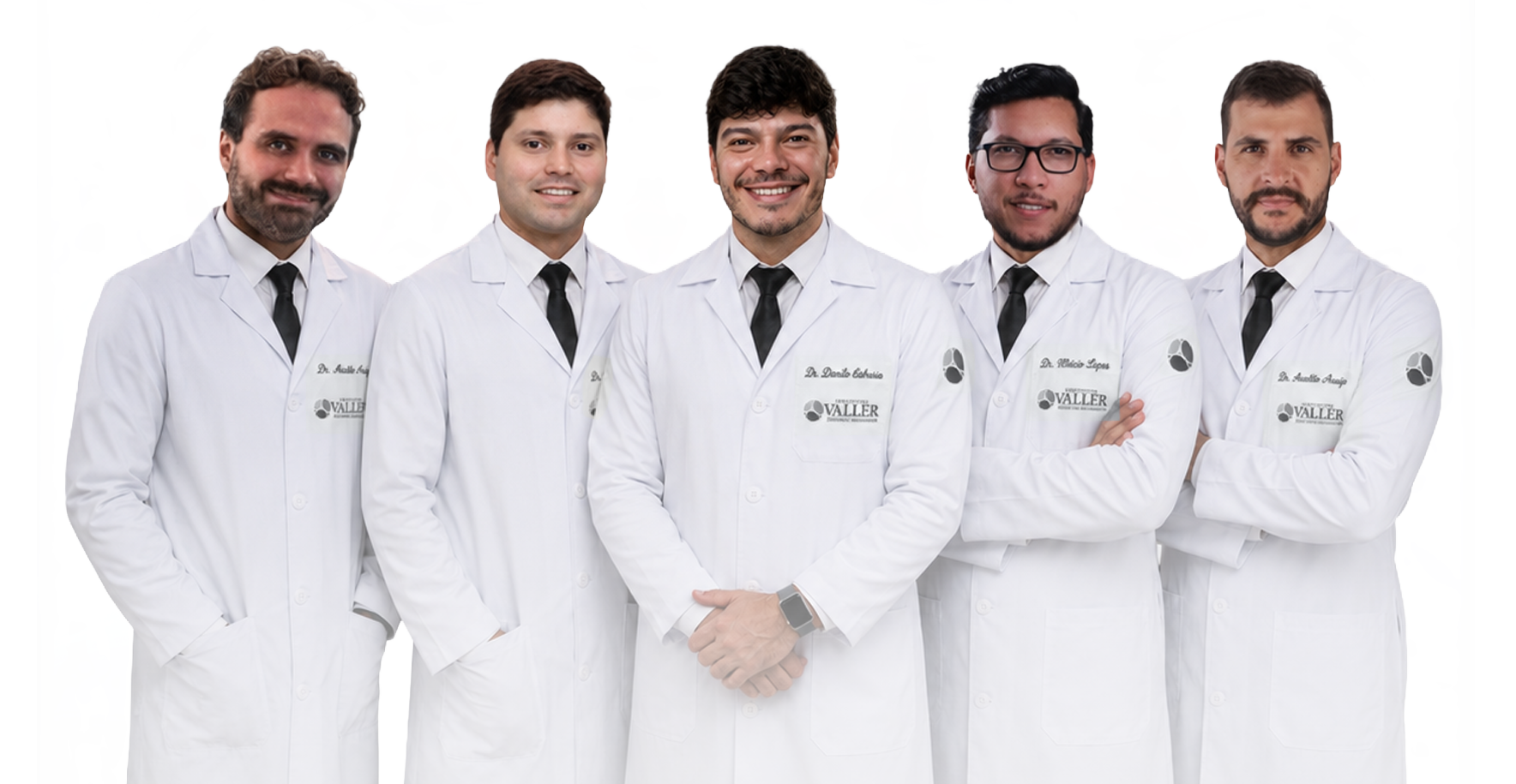 Corpo clínico do Centro Ortopédico Valler com Dr. Danilo Sobreira ao centro
