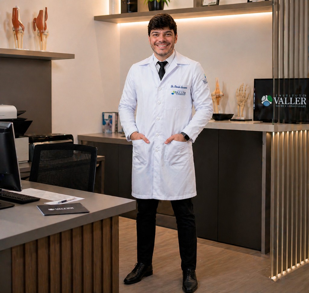 Dr. Danilo Sobreira Neto no consultório do Instituto Valler